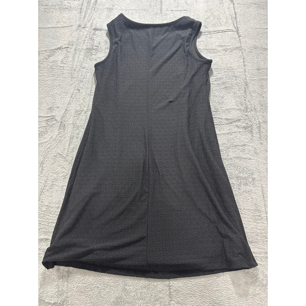 Ronni Nicole Black Eyelet Dress Sleeveless A Line Casual Classic Midi - Picture 9 of 9
